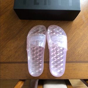 Pink puma fenty jelly slides 7.5